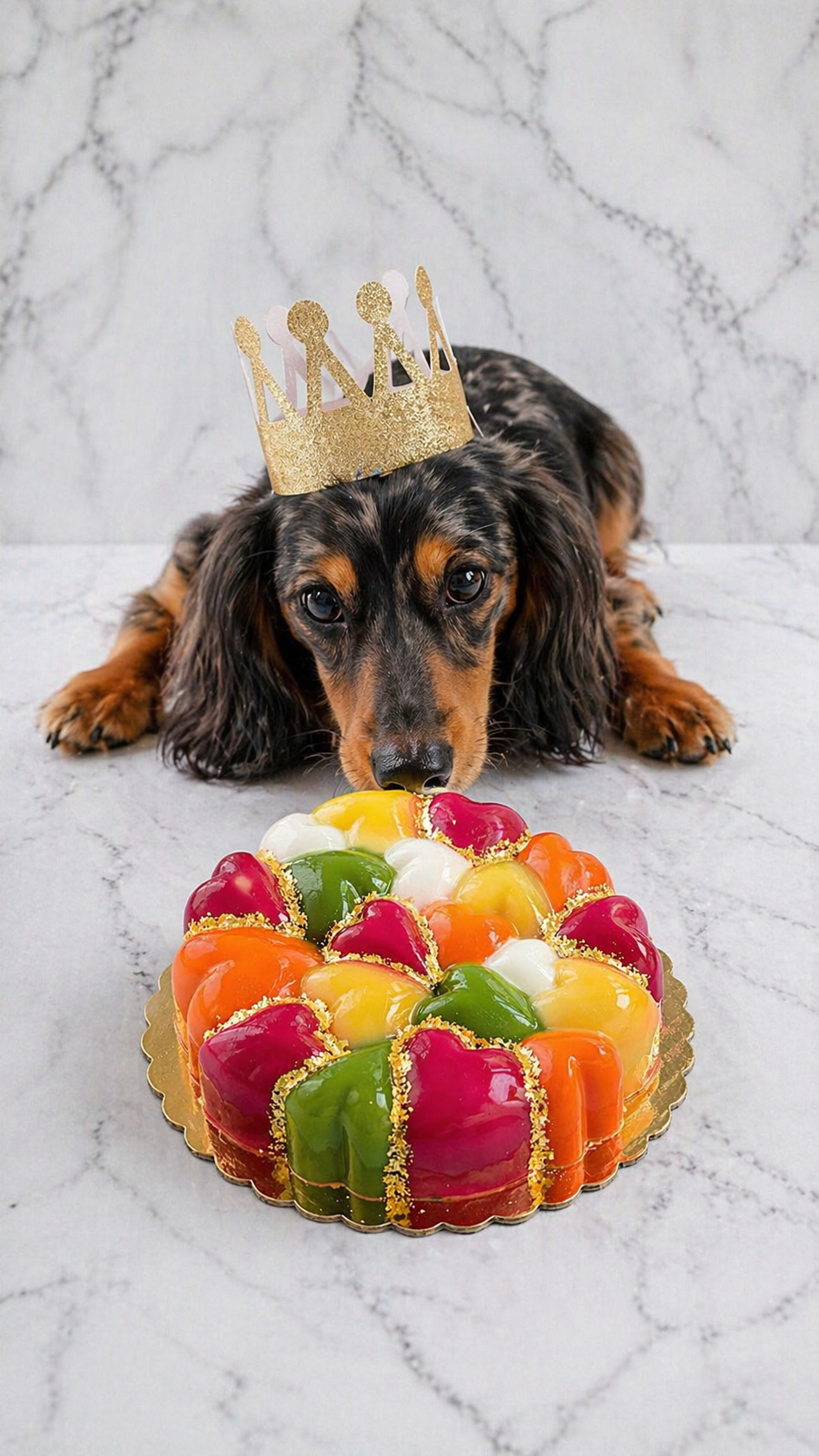 Hugging Heart Cake | Adorable Dog Cake | MISHKA Luxury Dog Boutique